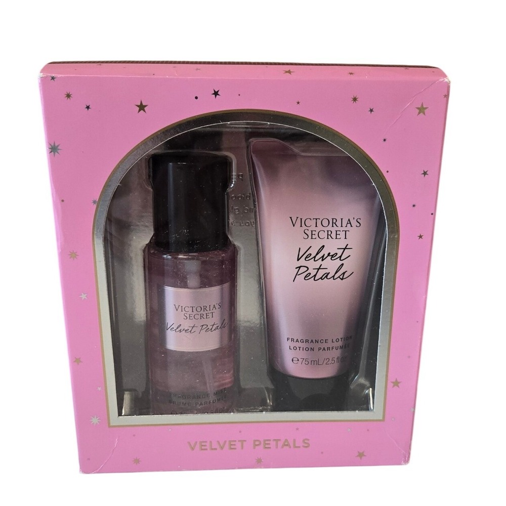 Victoria's Secret Velvet Petals Fragrance Mist‎ and Lotion Gift Set 2.5oz Travel